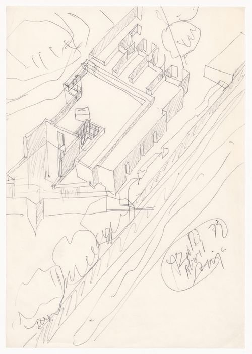 Sketch axonometric view for Casa de Férias em Azeitão, Setúbal, Portugal