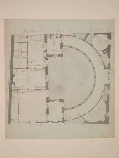 Maison rue Pelletier,travaux privés - plan, ground floor; pencil, pen,