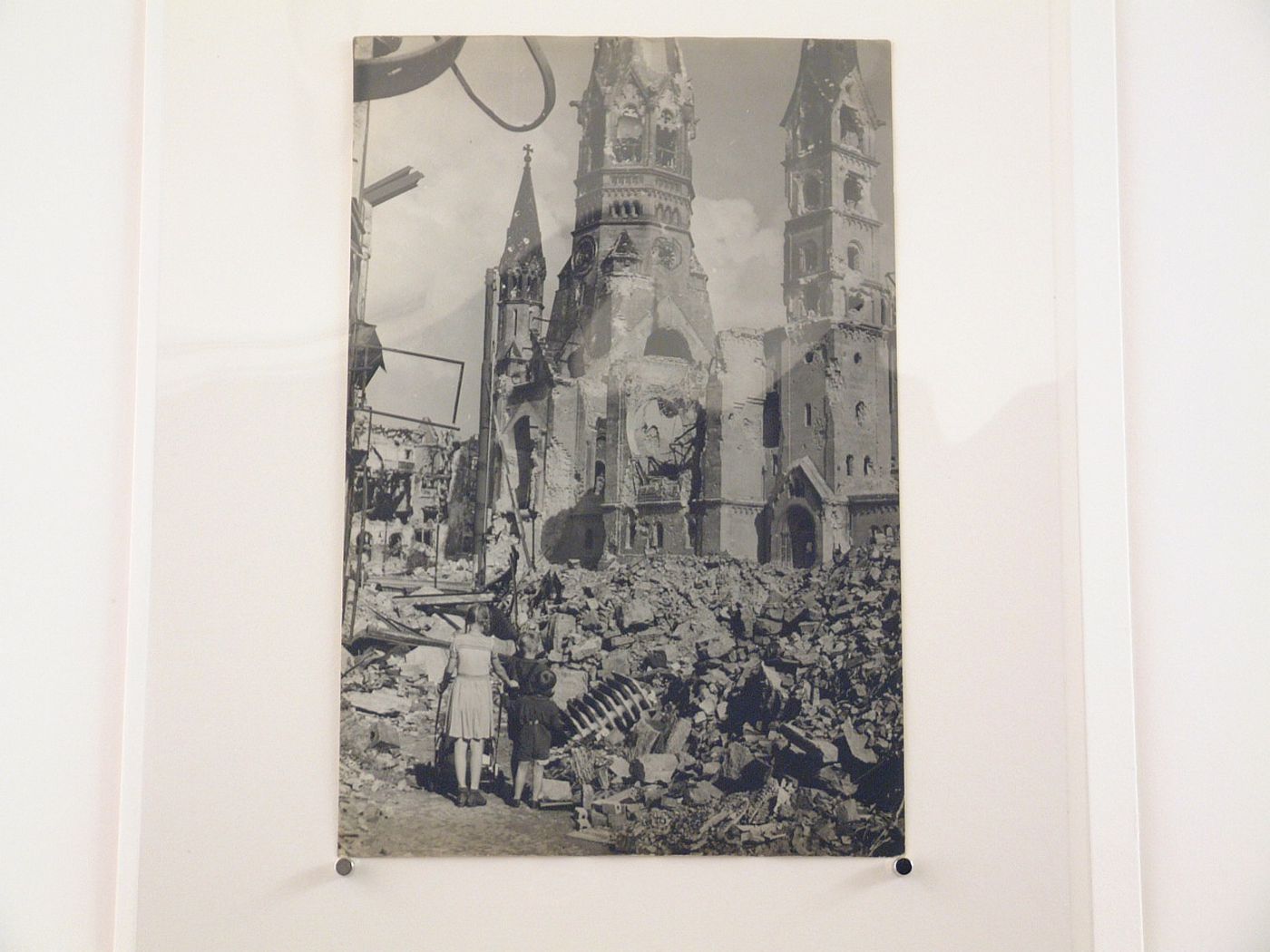Partially demolished cathedral, ca.1945, Berlin [?], Germany
