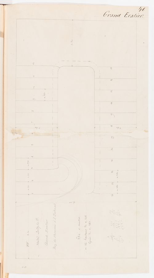 Plan for the grand staircase between the ground floor and the "entresol", Hôtel Soltykoff