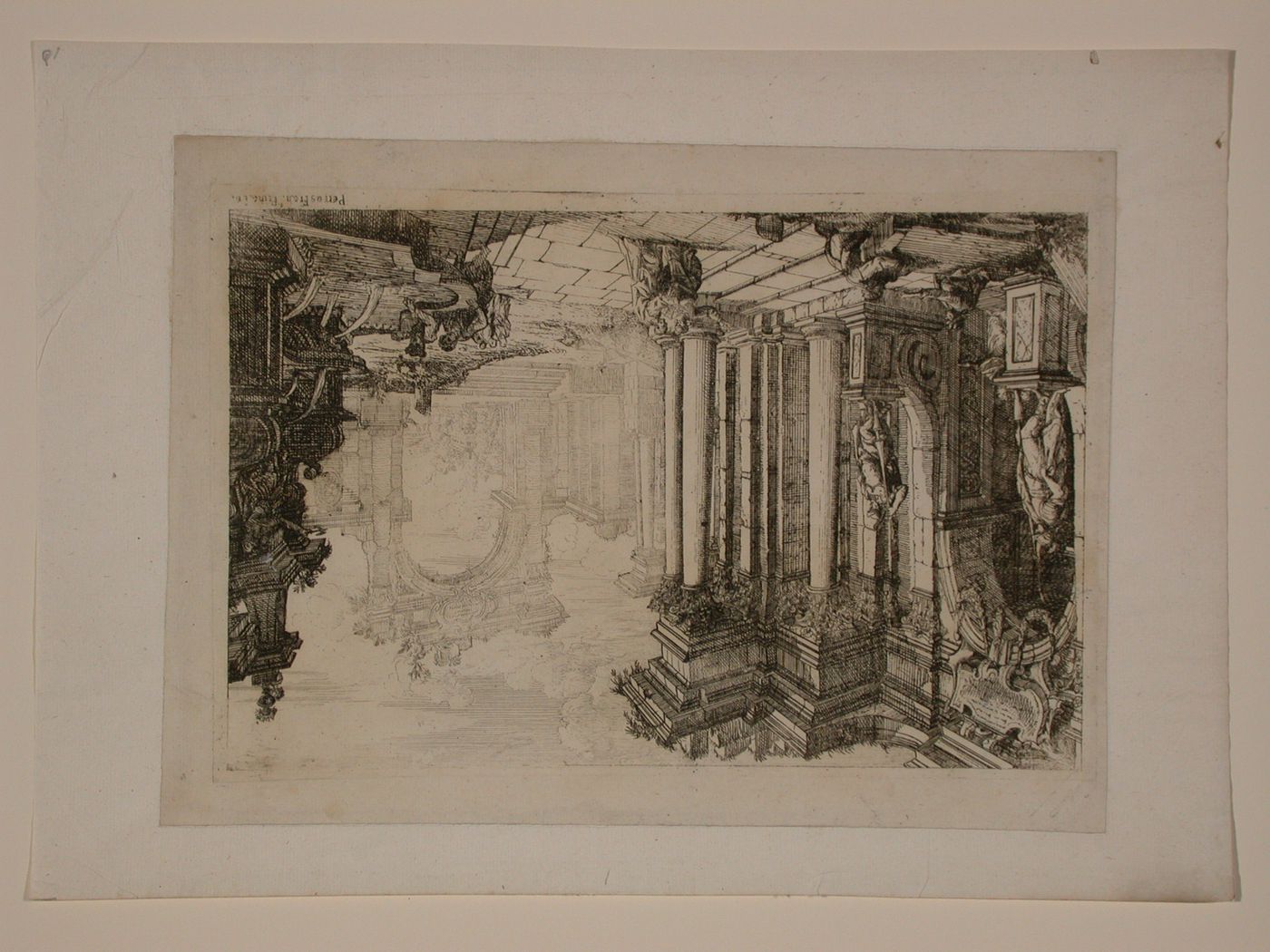 An architectural capriccio - the entrance to a palace