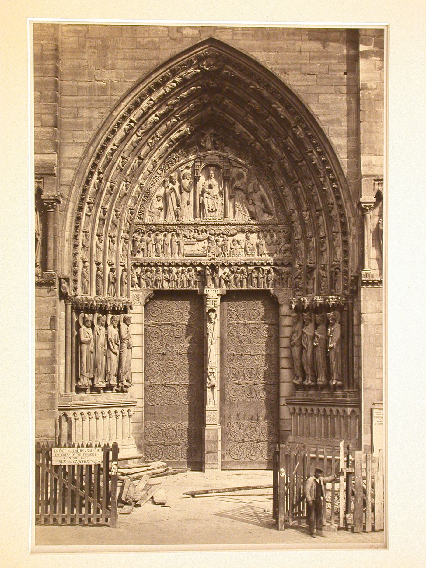 Portal of St. Ann, west façade, Notre-Dame de Paris, Paris, France