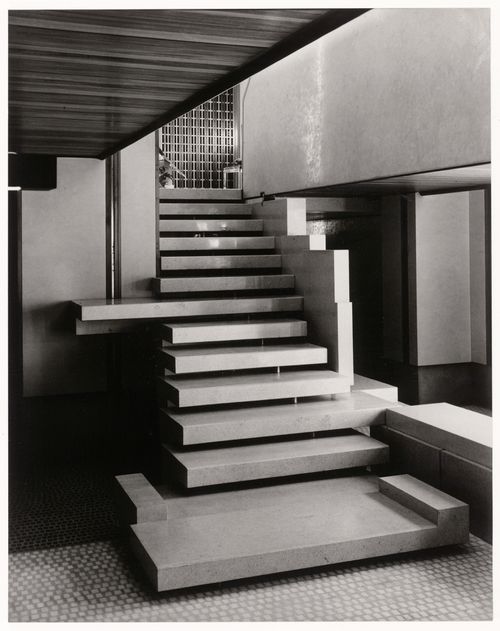 Interior view of the Olivetti Showroom showing a staircase, Venice, Italy