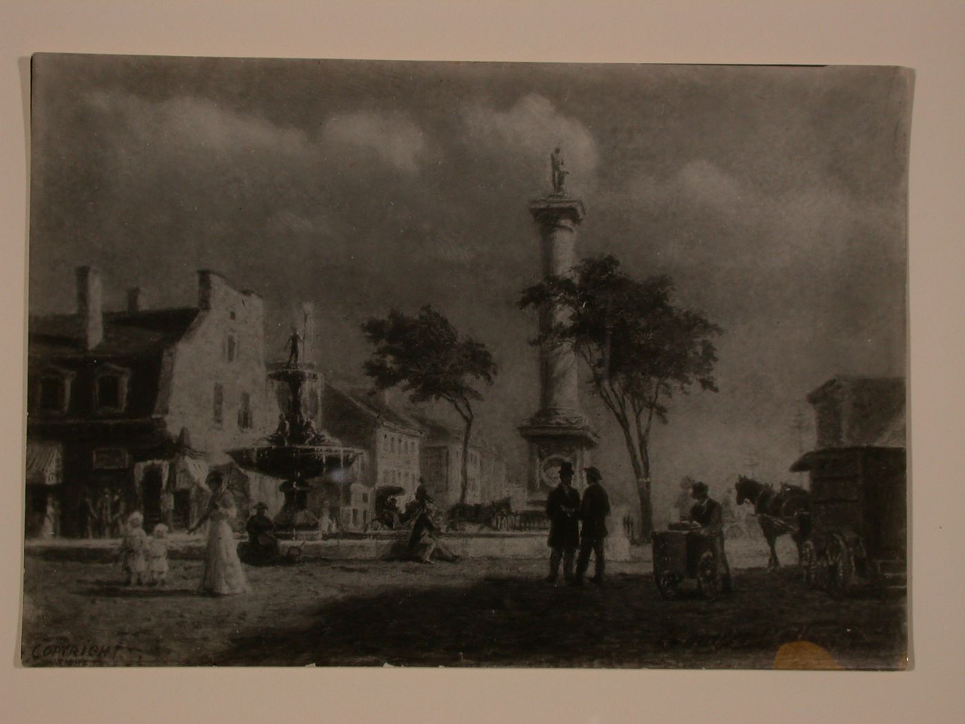 Photograph of a painting of Place Jacques Cartier