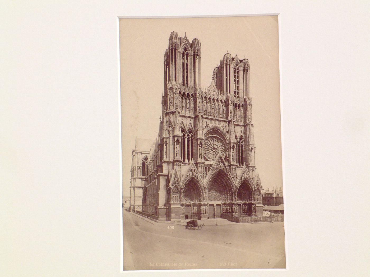 Exterior view of west façade, Reims Cathedral, France