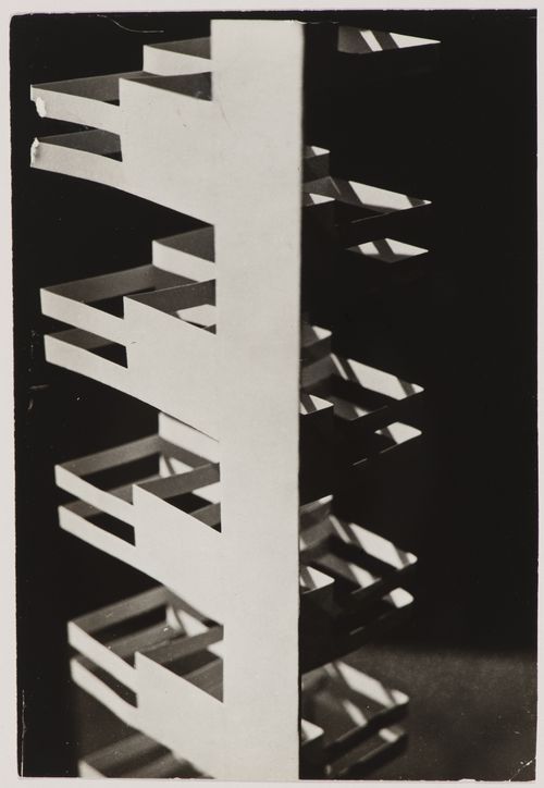 Detail of a paper exercise for Josef Albers' preliminary course, Bauhaus, Dessau, Germany