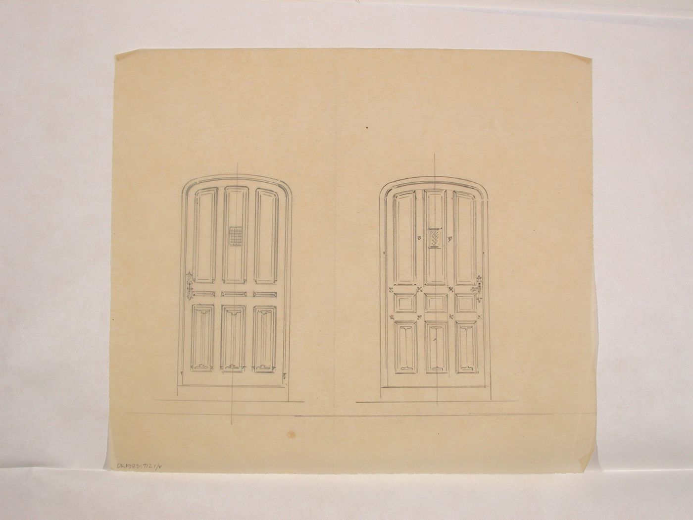 Drwg rel.to Chateaude Lanchneil(?)-door elevations