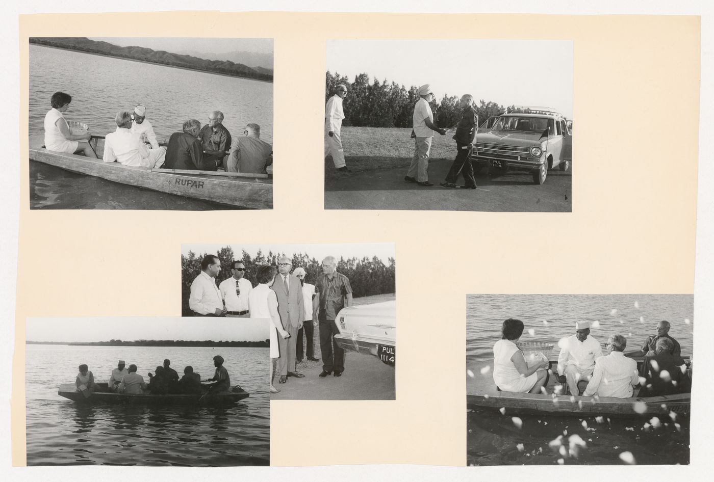 Views of the ceremony of dispersion of Pierre Jeanneret's ashes in Chandigarh, India