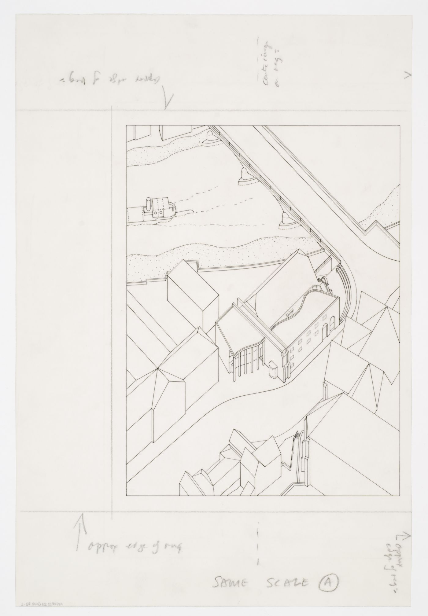 Dresdner Bank, Marburg, Germany: site axonometric