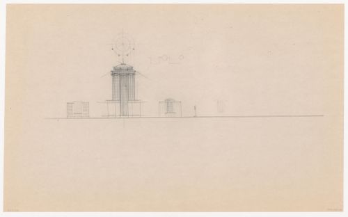 Plan for Industriegebouw Plan B, monument plaza and street elevation for the reconstruction of the Hofplein (city centre) showing Industriegebouw Plan B, monument plaza and other mixed-use developments, Rotterdam, Netherlands