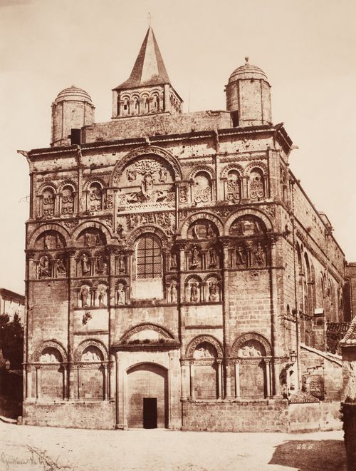 The façade of the Angoulème Cathedral, Angoulème, France