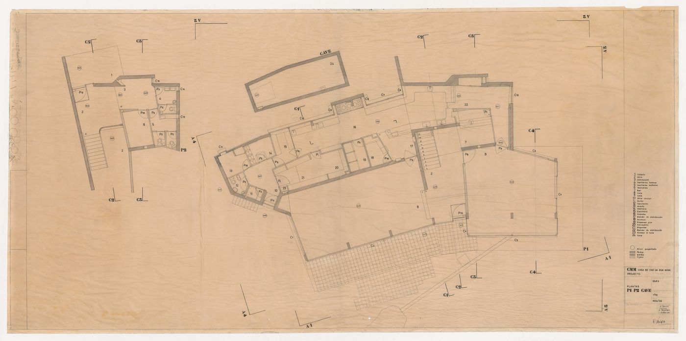 Plan for Casa de chá, Restaurante da Boa Nova, Leça da Palmeira, Portugal