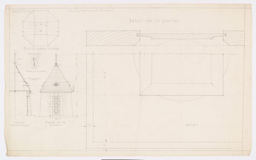 Détails de la tourelle du jardin,  Résidence Ernest Cormier, 1418 Avenue des Pins Ouest, Montréal, Canada (1929-1957)