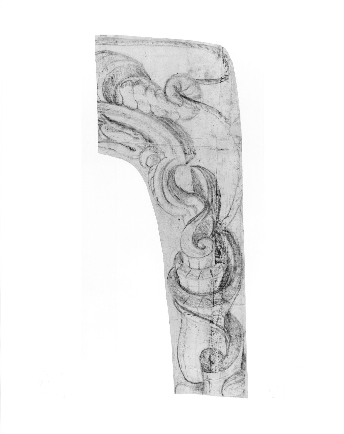 Fragment - full-scale (?) detail of ornament
