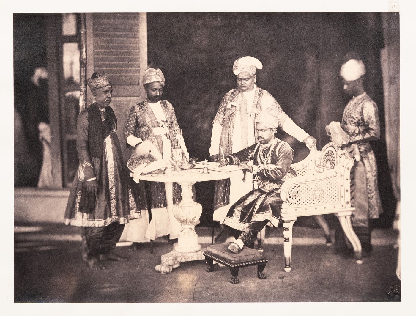 Poodoocottah.  The Rajah with his ministers at a consultation.