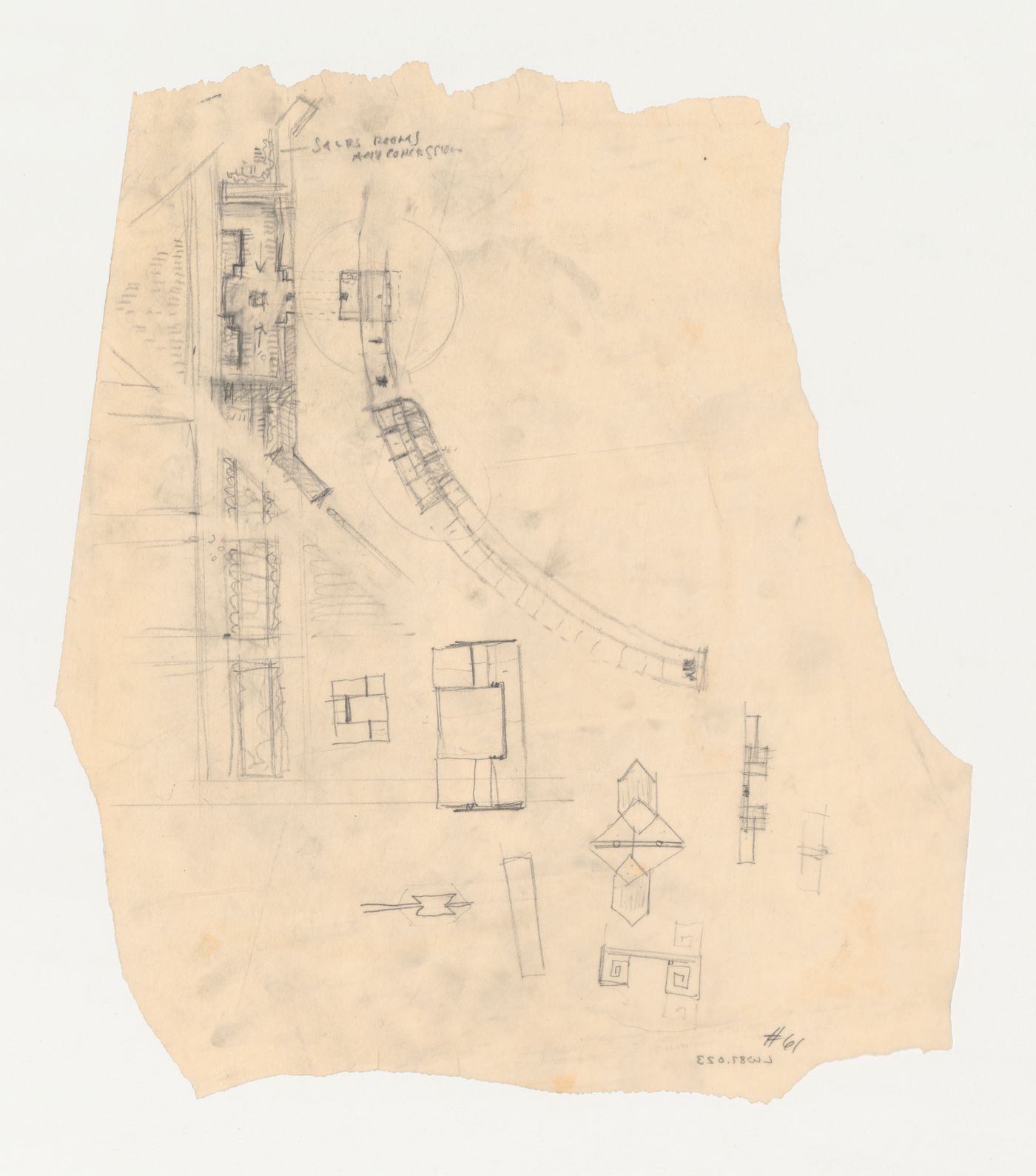 Los Angeles Municipal Airport: Plan for station building, hangars and part of airfield