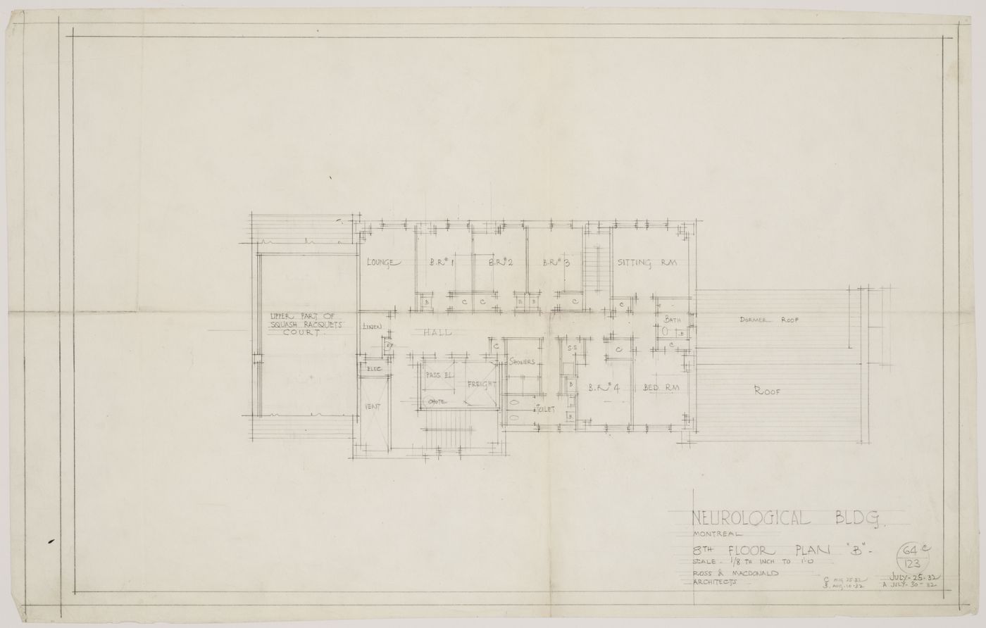 Montréal Neurological Institute, Montréal, Québec: eighth floor plan