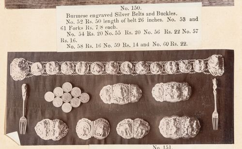 View of silverware, F. Beato Limited, C Road, Mandalay, Burma (now Myanmar)