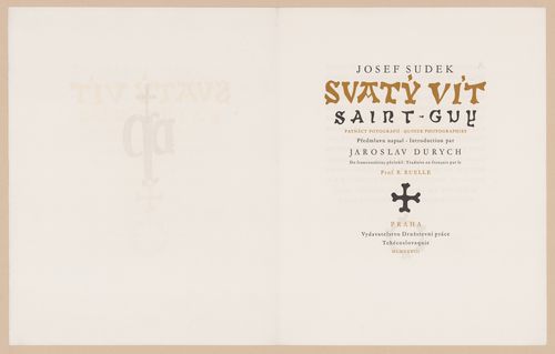 Svaty Vit (St. Vitus or St. Guy), various interior and exterior views of the cathedral under construction, Prague, Czech Republic
