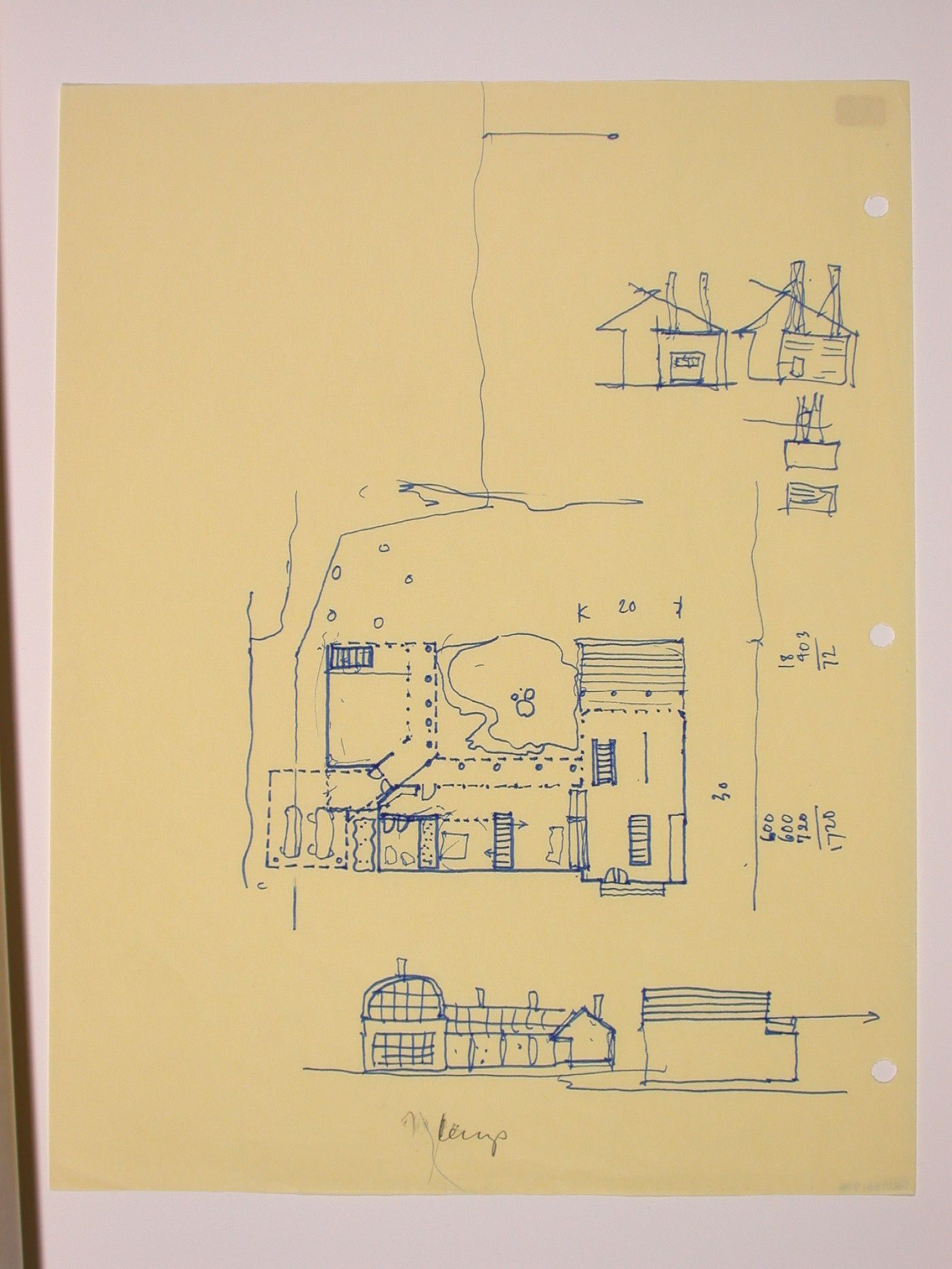 The Nofamily House - plan, facade &interior elevation