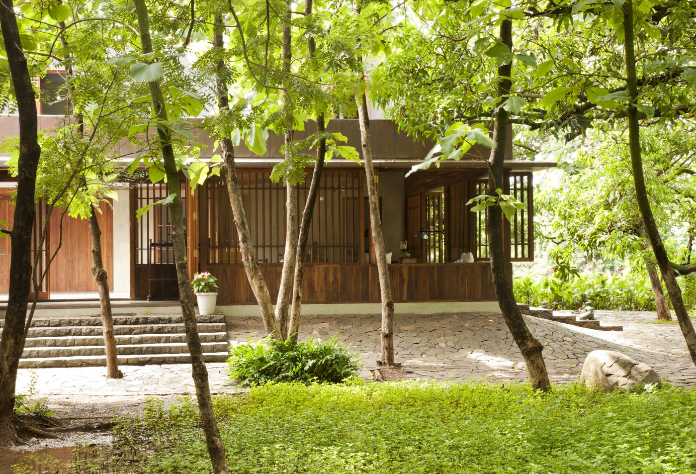 Copper House II : view of embankment and landscape