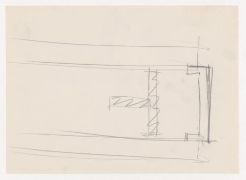 Sketch plan for a column [?] probably for Illinois Institute of Technology