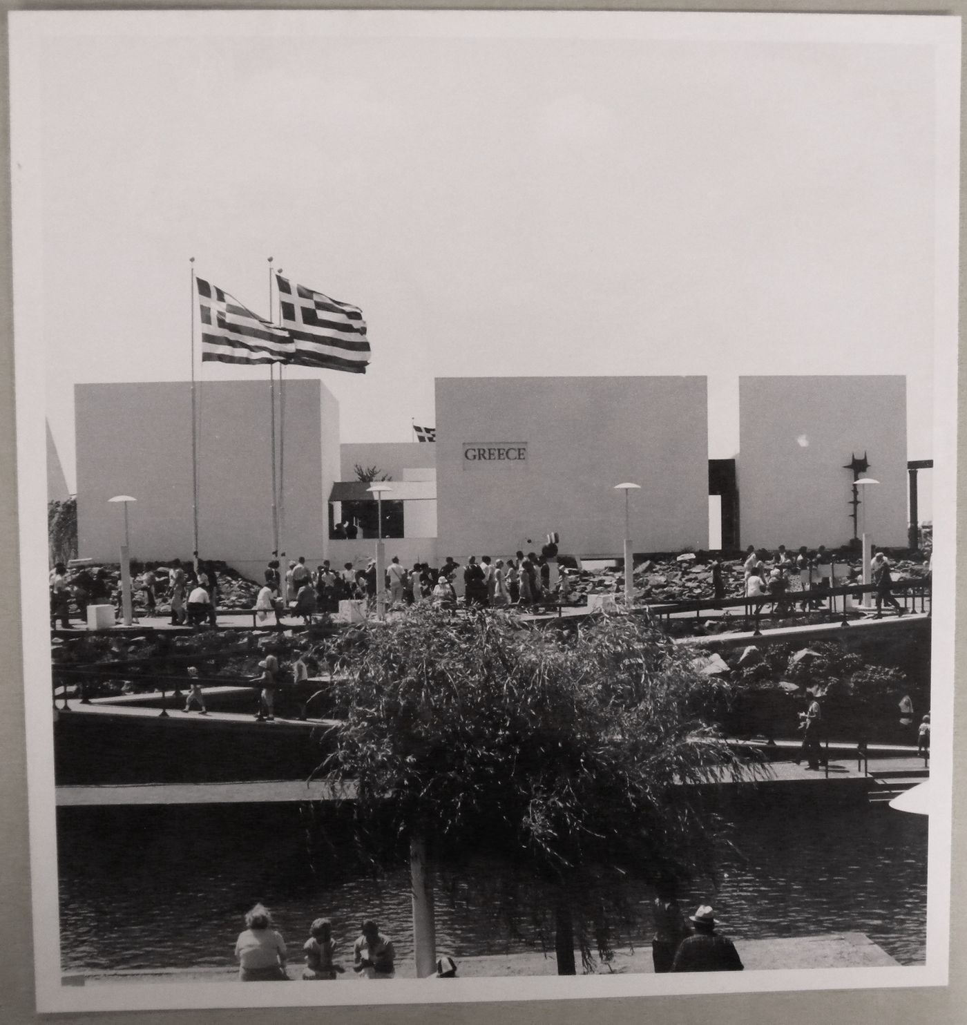 View of the Greek Pavilion, Expo 67, Montréal, Québec