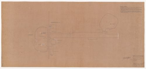 Roof plan with notes for Wall House 2 (Bye House)