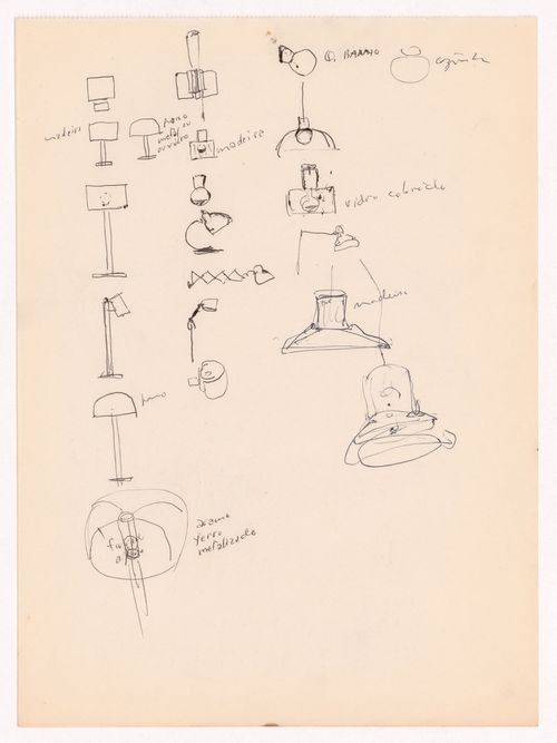 Lamp sketches for Casa de chá, Restaurante da Boa Nova, Leça da Palmeira, Portugal