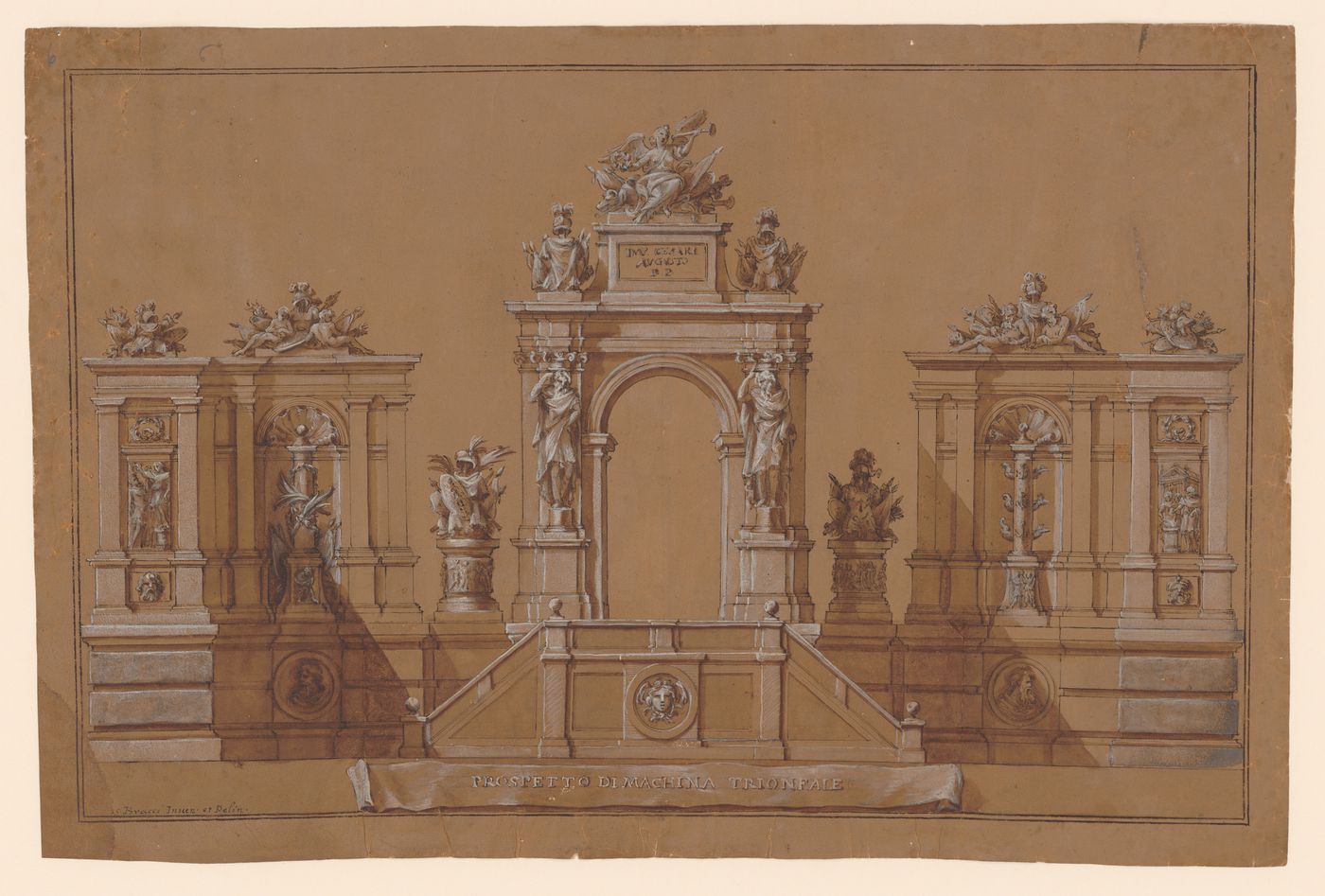 Elevation for a triumphal arch
