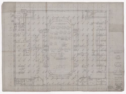 Basement and foundation plan for Maple Leaf Gardens, Toronto