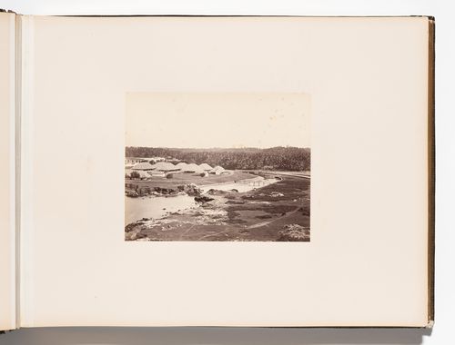 View of a river, bridges  and houses [?], Point de Galle (now Galle), Ceylon (now Sri Lanka)