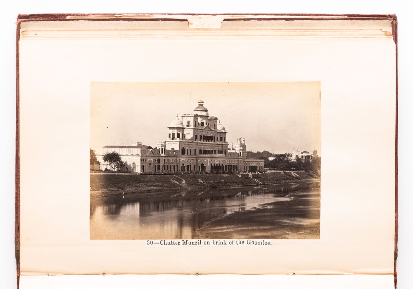 View of the Greater Chattar Manzil [Greater Umbrella Palace] from the Gumti River, Lucknow, India