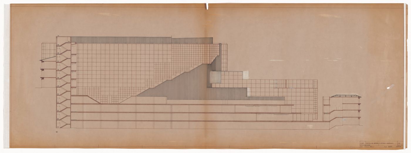 East elevation for Edifício de Escritórios na Av. D. Afonso Henriques, Porto, Portugal