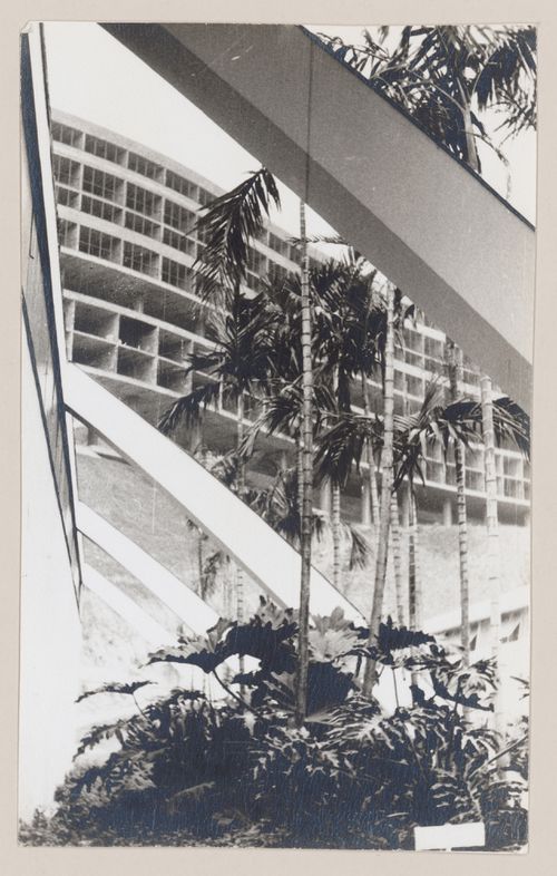 View of Pedregulho housing development, under construction, Rio de Janeiro, Brazil
