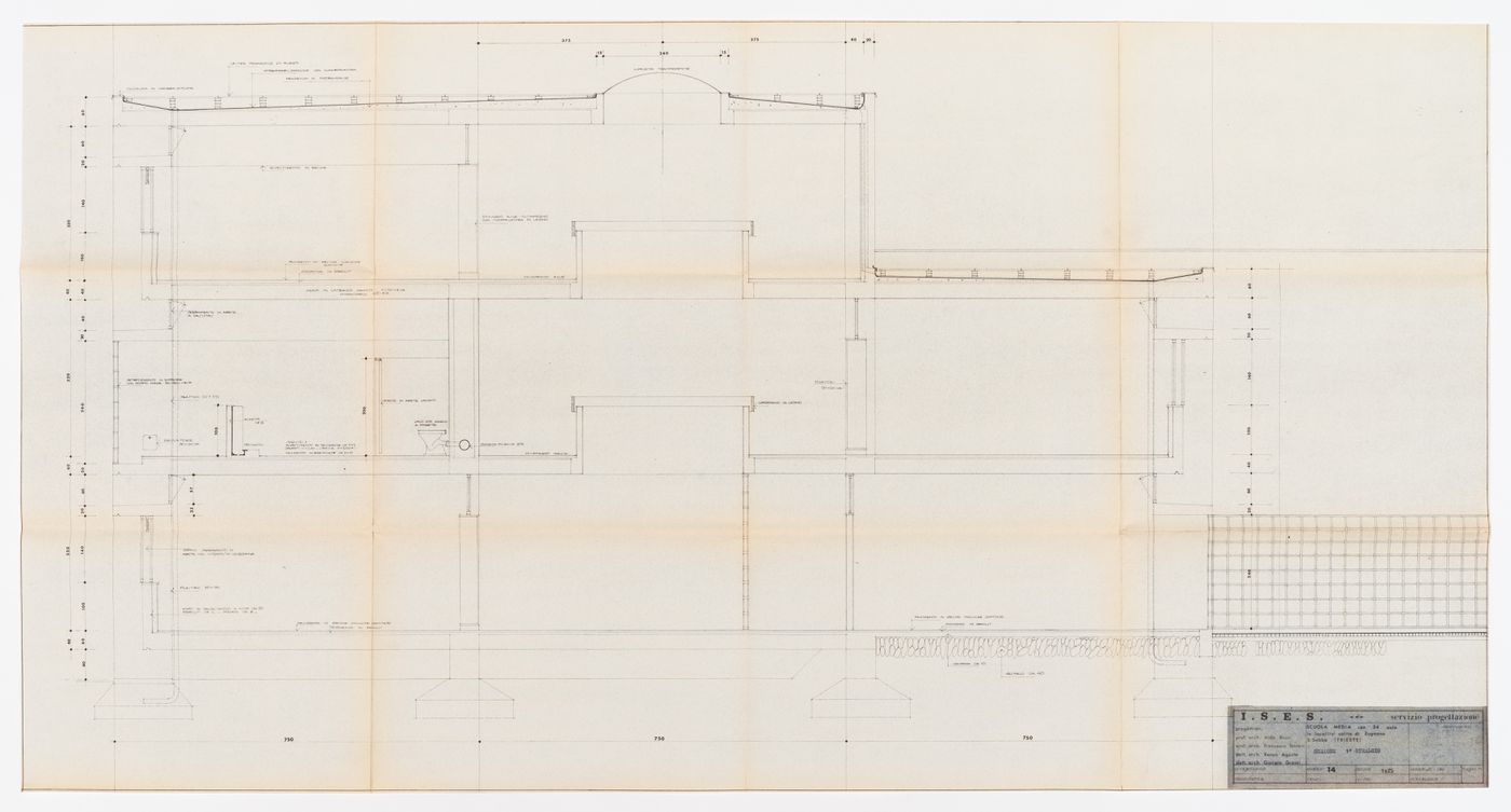 Middle school ("Scuola media") in San Sabba, Trieste, Italy: section ("sezione I° stralcio")