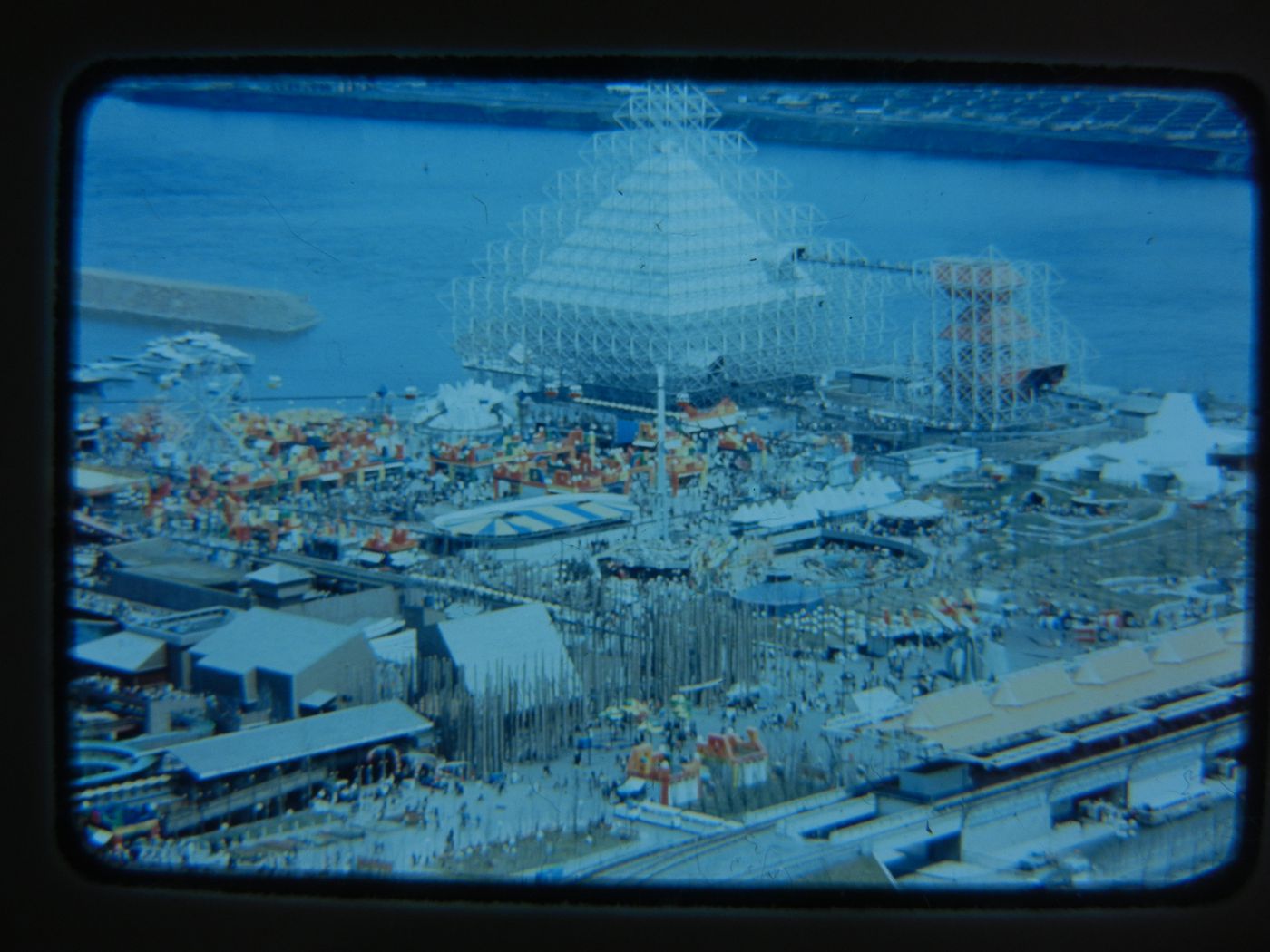 Aerial view of La Ronde, Expo 67, Montréal, Québec