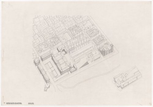 Axonometric view for Centro Cultural de la Defensa - 1º Fase - 2º Fase, Madrid, Spain
