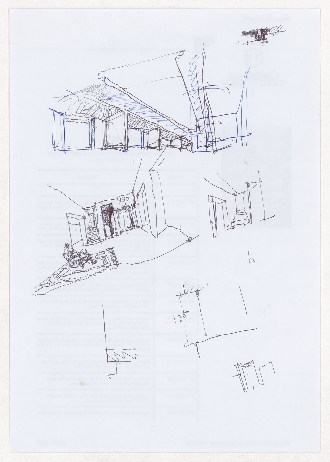 Sketch perspectives for Casa em Palma de Maiorca, Palma de Maiorca, Spain