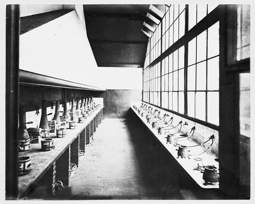 Interior of first year laboratory, École Centrale des Arts et Manufactures, Paris, France