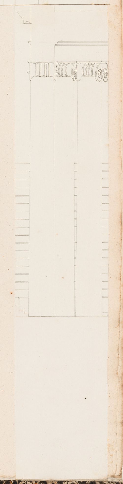 1800 Grand Prix Competition: Partial section through the theatre for an École nationale des beaux-arts