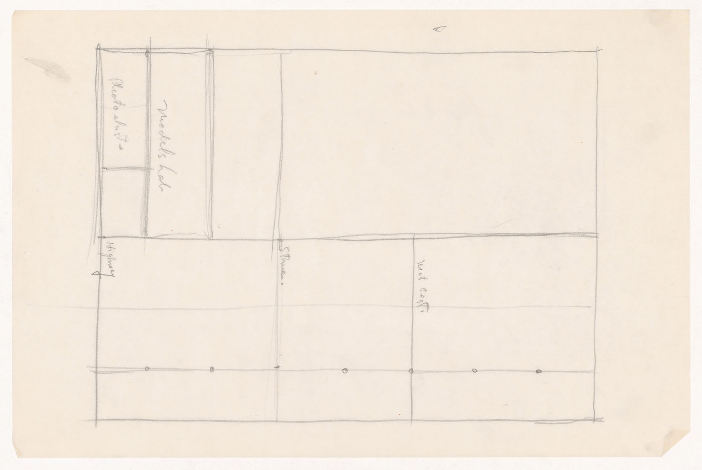 Sketch plan for a campus building for Illinois Institute of Technology