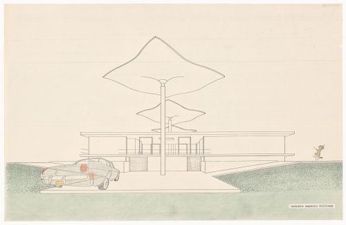 Perspective drawing for Casa Desmarás, Vivienda en Las Lomas de San Isidro, Buenos Aires, Argentina