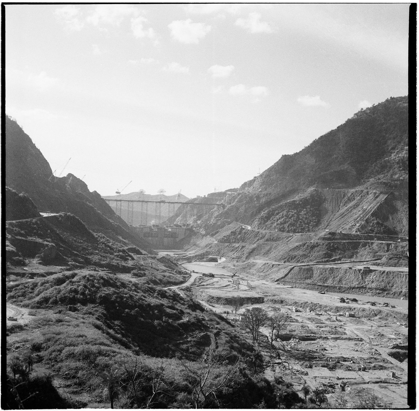 Site of Bhakra Dam, approximately 116 kilometres northeast of Chandigarh, India