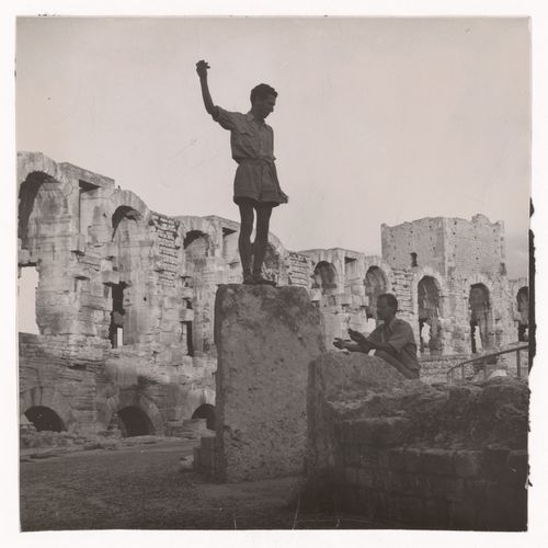 Portrait of Arthur Erickson and Guy Desbarats, possibly Arles, France