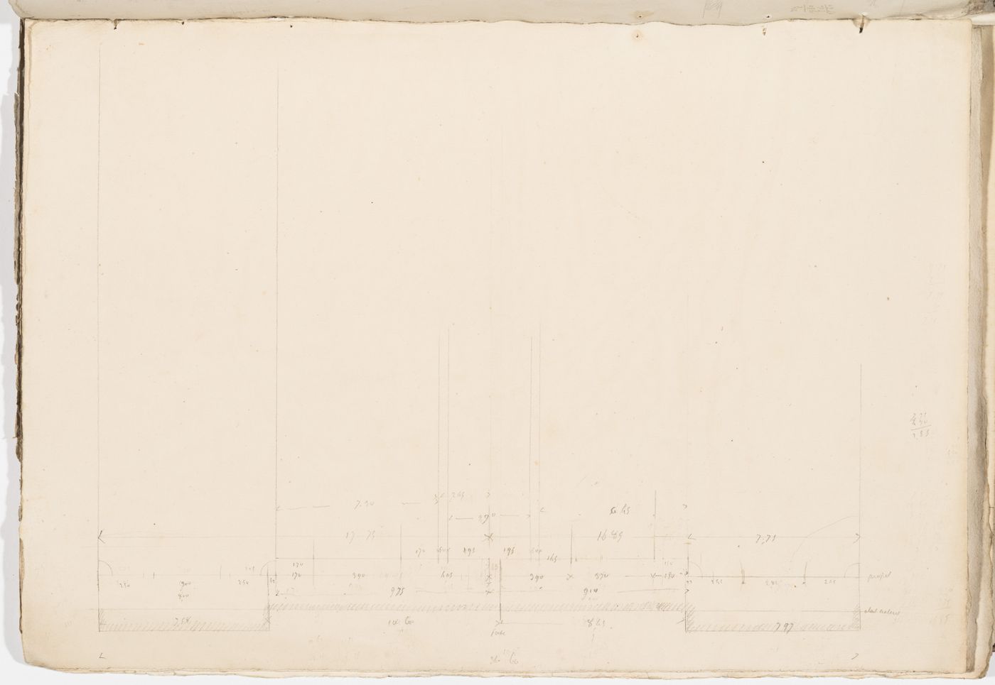 Project no. 9 for a country house for comte Treilhard: Partial plan