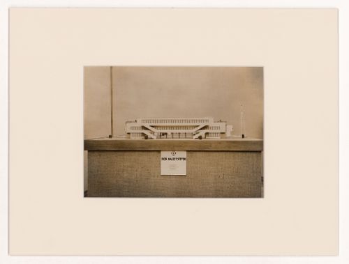 View of a model for a worker's housing project for La Lainière de Roubaix, France