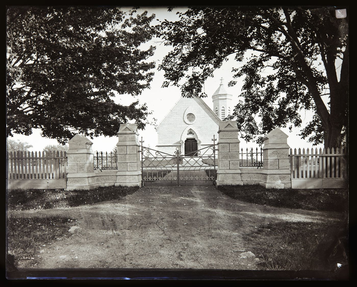 View of the Haight family mausoleum and cemetery grounds at 370 Main Street, Goshen, New York, United States