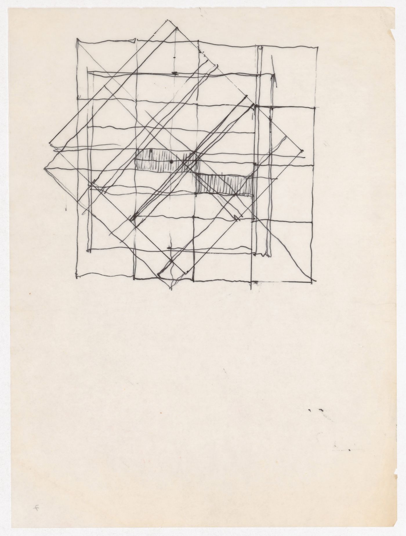Sketch for House III (Miller House), Lakeville, Connecticut