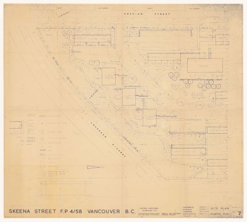 Planting plan for Skeena Terrace Low Rent Housing, Vancouver, British Columbia